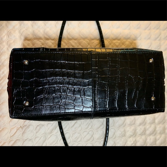 Osprey London black patent leather pebbled handbag - Picture 3 of 6